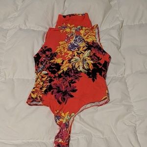 Free People Floral Pixie Bodysuit